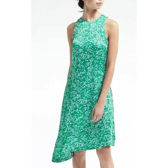 Banana Republic Green A-Line Dress (Size 6) - Picture 1 of 11